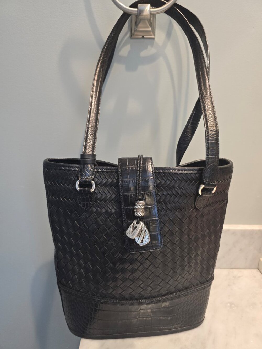 Brighton Black Becka Leather Handbag